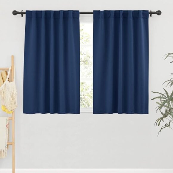 NWOT RYB HOME Blackout Curtain, 42x45, Navy, 1 Panel - Picture 2 of 6